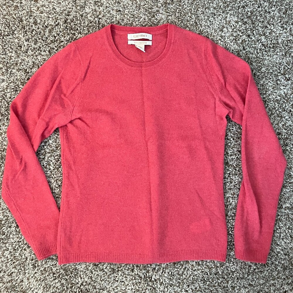 Ellen Tracy 100% Cashmere Pink Sweater